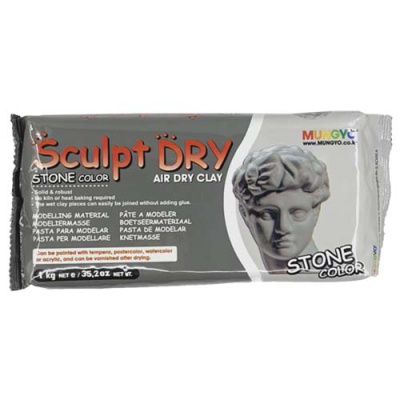Глина для моделирования Mungyo "Sculpt Dry" 1000 г цвет каменный