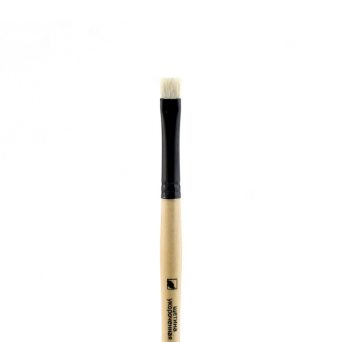 Кисть щетина №8 плоская укороченная Альбатрос "Хобби" длинная ручка