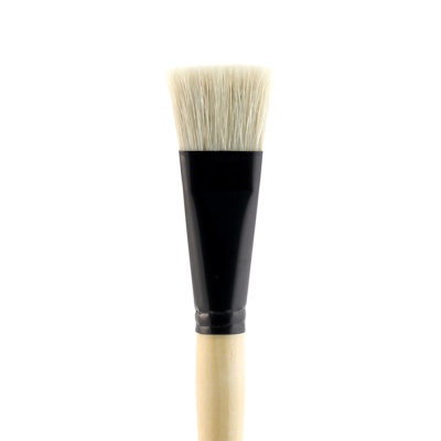 Кисть щетина №26 плоская укороченная Альбатрос "Хобби" длинная ручка