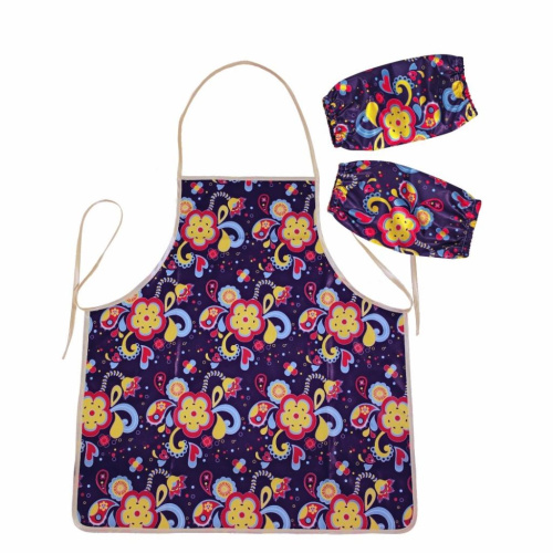 Фартук с нарукавниками для девочек"Яркая серия"