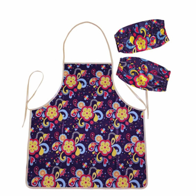 Фартук с нарукавниками для девочек"Яркая серия"
