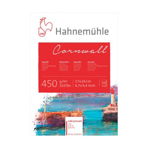 Альбом-склейка для акварели Hahnemuhle "Cornwall" 17х24 см 450 г 10 л среднее зерно, целлюлоза 100%