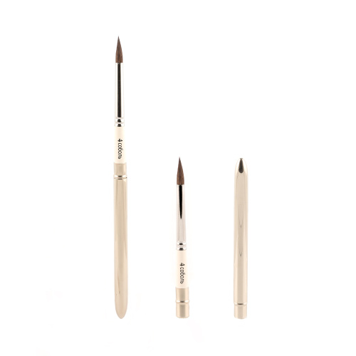 Кисть соболь №4 круглая Альбатрос "Иконописная школа", ручка съёмная металлическая