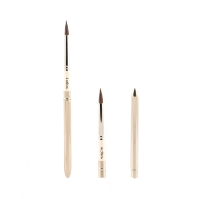 Кисть соболь №4 круглая Альбатрос "Иконописная школа", ручка съёмная металлическая