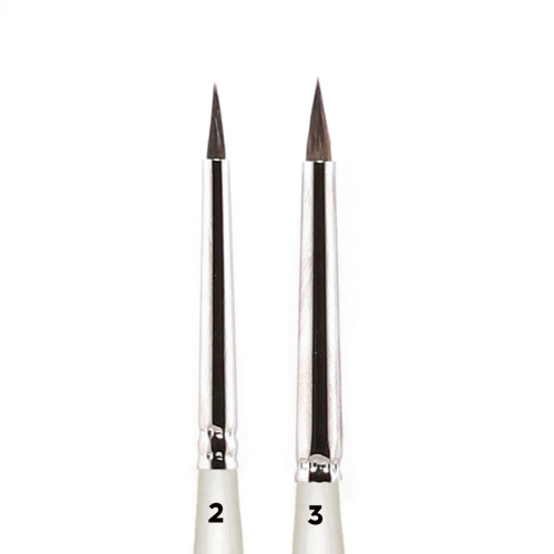 Кисть белка №3 круглая укороченная Альбатрос "Иконописная школа"