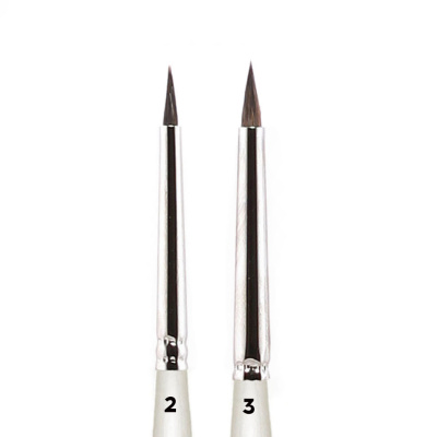 Кисть белка №3 круглая укороченная Альбатрос "Иконописная школа"