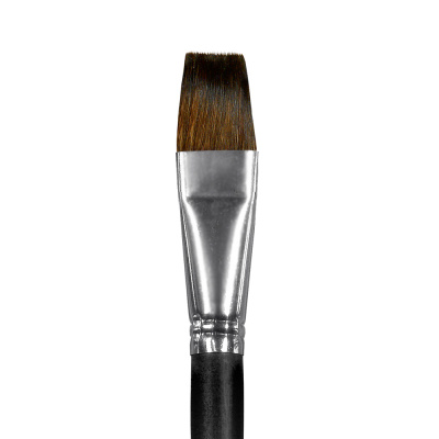 Кисть белка №18 плоская Альбатрос "Профи" длинная ручка