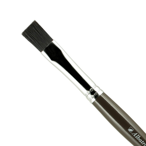 Кисть щетина №12 плоская Альбатрос "Художник" черная