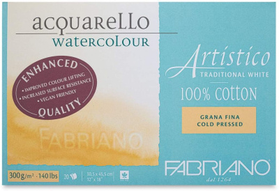 Альбом-склейка для акварели Fabriano "Artistico Traditional White" Фин 30x45 см 20л 300 г