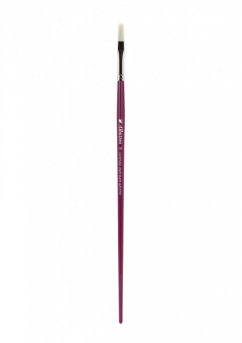 Кисть синтетика №8 овальная Альбатрос "Имитация щетины"