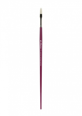 Кисть синтетика №8 овальная Альбатрос "Имитация щетины"