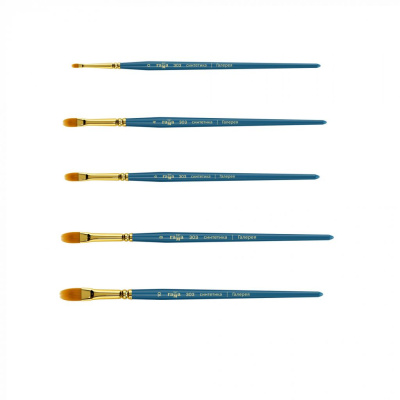 Кисть синтетика овальная Гамма "Галерея" короткая ручка