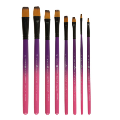 Кисть двухцветная синтетика плоская "Decola"