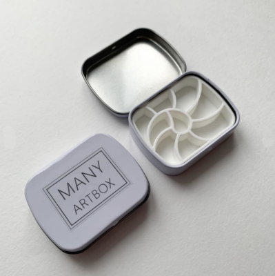 Палетка для красок "Ракушка" 6х5 см, цвет белый, пластик белый