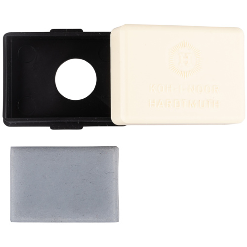 Ластик-клячка Koh-I-Noor "6427" Extra Soft 37*25*10 мм, серый, пластик. футляр