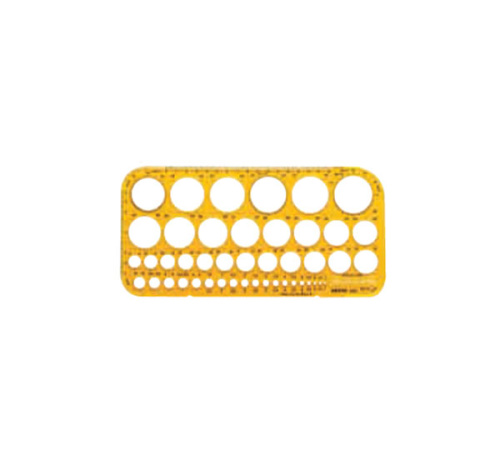 Шаблон Aristo "Круги" пластик, желтый