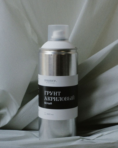 Грунт акриловый быстросохнущий nuance. в аэрозоле, белый, 520 мл.