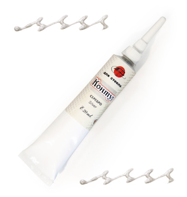 Контур по стеклу Таир 20 мл Серебро светлое