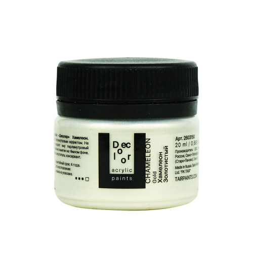 Акрил ТАИР "Деколор" 20 мл, золотистый хамелеон
