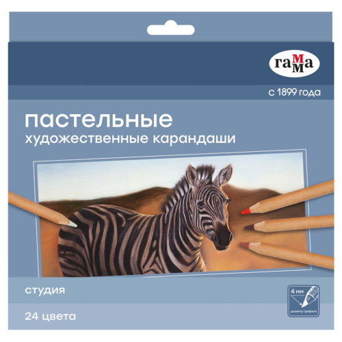 Набор карандашей пастельные Гамма "Студия", 24 цв.
