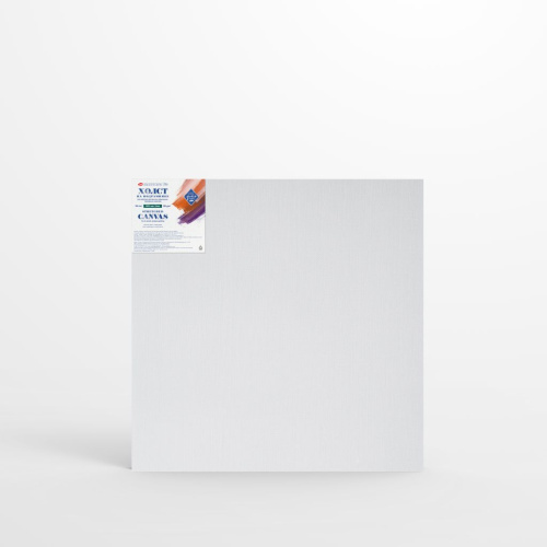 Холст грунтованный на подрамнике "Мастер-Класс", 60х60 см 395 г, 100% лён, крупное зерно