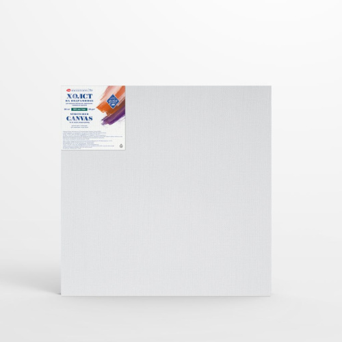 Холст грунтованный на подрамнике "Мастер-Класс", 50х50 см 395 г, 100% лён, крупное зерно