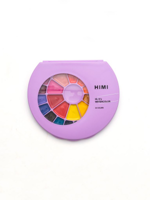 Набор акварели HIMI 24 цвета, фиолетовая