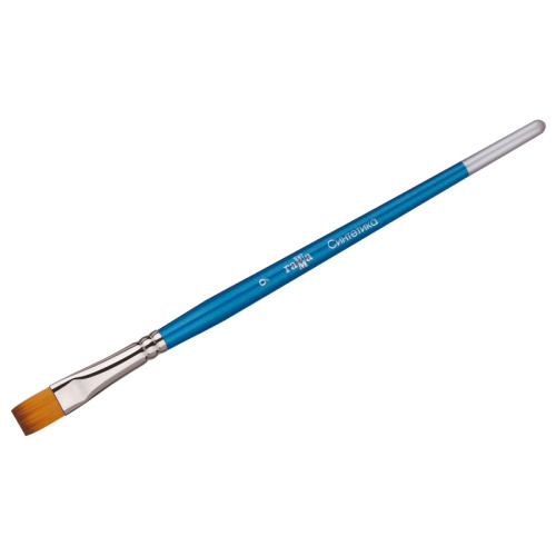 Кисть синтетика №9 плоская Гамма короткая ручка