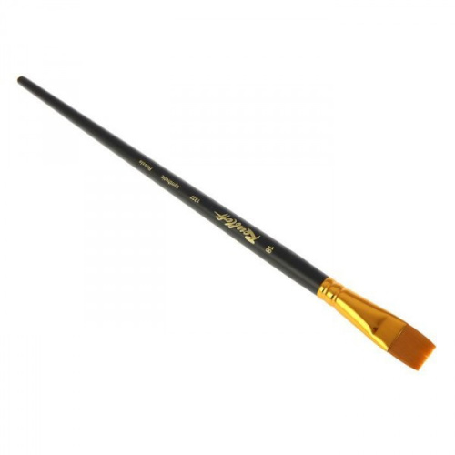 Кисть синтетика №18 плоская Roubloff "1327" длинная ручка, матовая