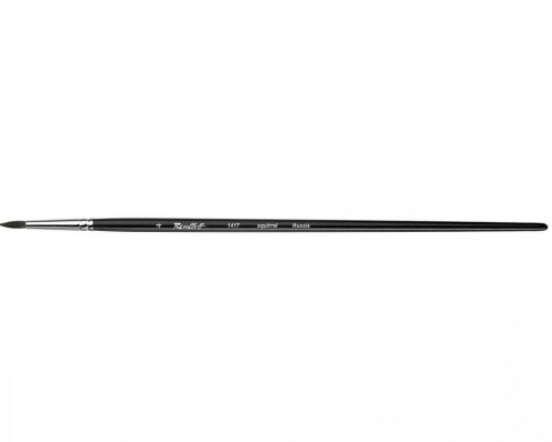 Кисть белка №4 круглая Roubloff "1417" длинная ручка, матовая