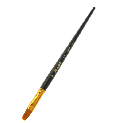 Кисть синтетика №14 овальная Roubloff "1337" длинная ручка, матовая