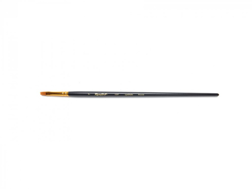 Кисть синтетика №7 плоская Roubloff "1327" длинная ручка, матовая