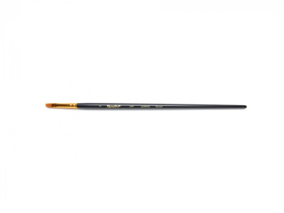 Кисть синтетика №7 плоская Roubloff "1327" длинная ручка, матовая