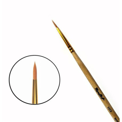 Кисть синтетика №2,5 круглая Roubloff "1312" длинная ручка п/лак