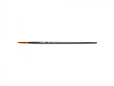 Кисть синтетика №4 плоская Roubloff "1327" длинная ручка, матовая