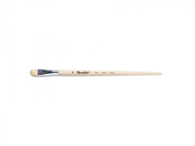 Кисть щетина №16 овальная Roubloff "1632" длинная ручка п/лак