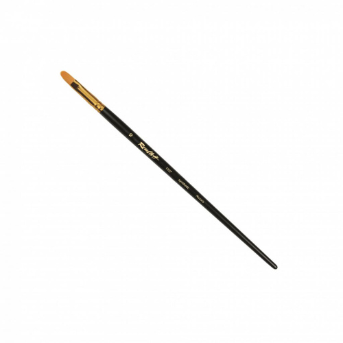 Кисть синтетика №10 овальная Roubloff "1337" длинная ручка, матовая