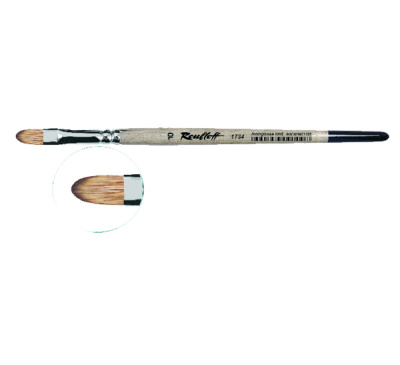 Кисть синтетика мангуст имитация №6 овальная Roubloff "1Т34" короткая ручка