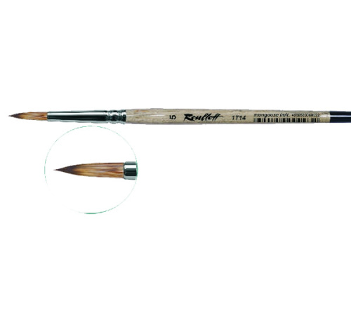 Кисть синтетика мангуст имитация №10 овальная Roubloff "1Т34" короткая ручка