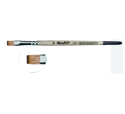 Кисть синтетика мангуст имитация №10 плоская Roubloff "1Т24" короткая ручка