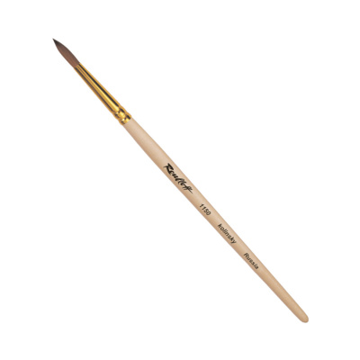 Кисть колонок круглая Roubloff "1150" короткая ручка п/лак