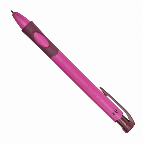 Карандаш механический Stabilo "Left right" 2,0 мм для правшей, розовый корпус