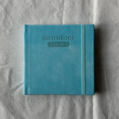 Скетчбук для графики Малевичъ "GrafArt white" 12х12 см 40 л 160 г, бирюзовый