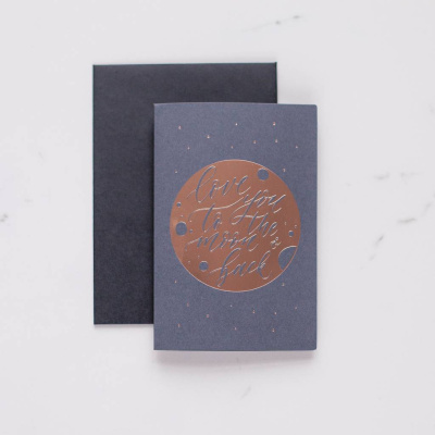 Открытка "Love you to the moon & back" (раскладная)