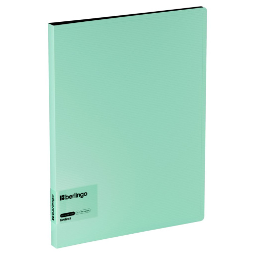 Папка c зажимом Berlingo "Instinct" А4, пластик, 17 мм, 700 мкм, с внутр. карманом, мятный