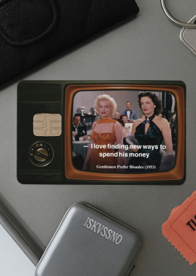 Наклейка матовая на банковскую карту ISKVSSNO "His money"