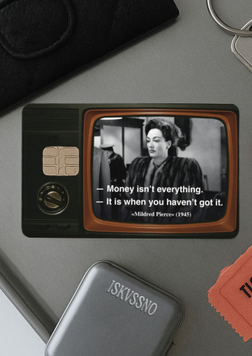 Наклейка матовая на банковскую карту ISKVSSNO "Money is everything"