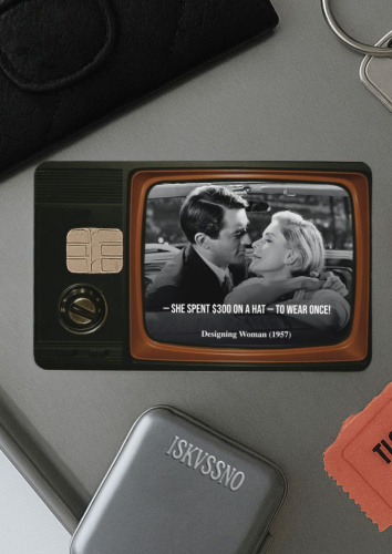 Наклейка матовая на банковскую карту ISKVSSNO "300 on a hat"