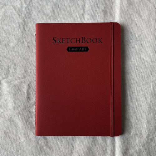 Скетчбук для графики Малевичъ "GrafArt white" 15x20 см 20 л 160 г, терракота