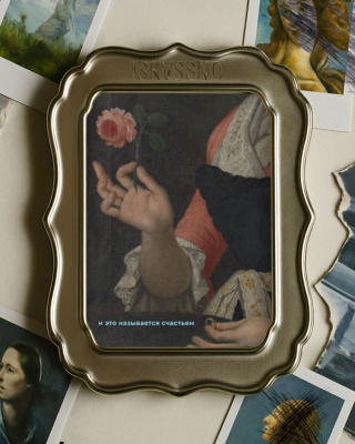 Открытка с шелковым покрытием ISKVSSNO "Счастье"